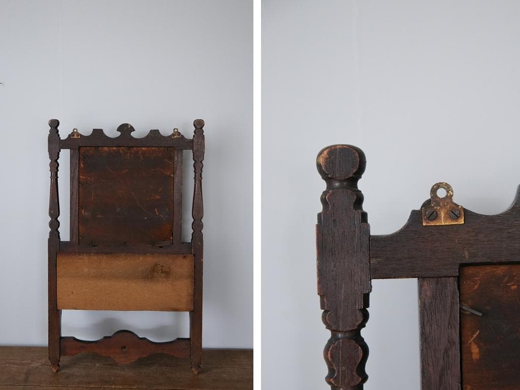 英国アンティーク木製ウォールシェルフ/飾り棚/キャビネット/ラック(88-92)