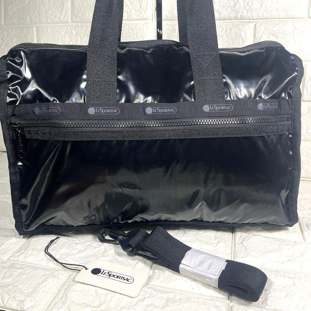 ほぼ新品 LeSportsac ブラック ボストンバッグレスポートサック