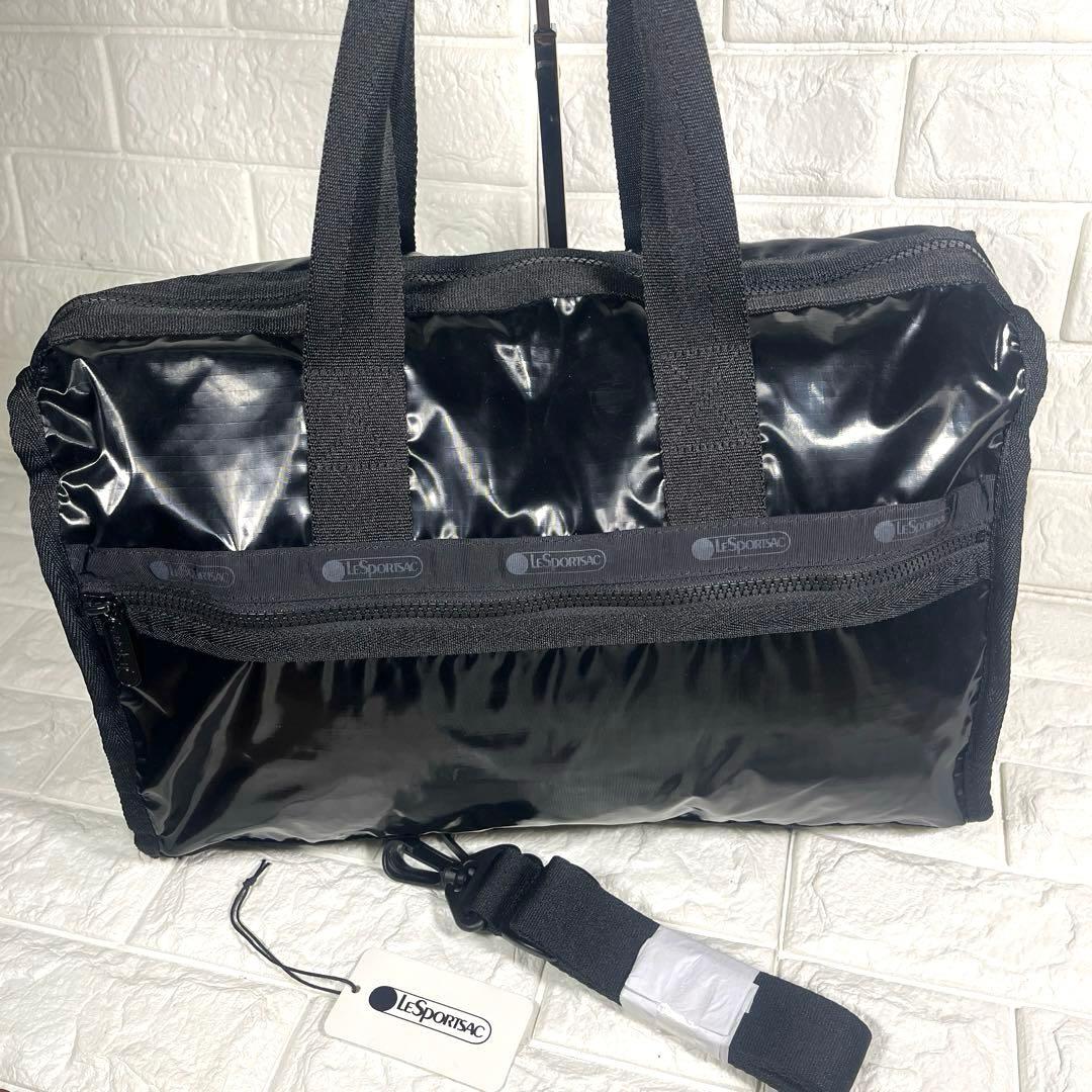 ほぼ新品 LeSportsac ブラック ボストンバッグレスポートサック