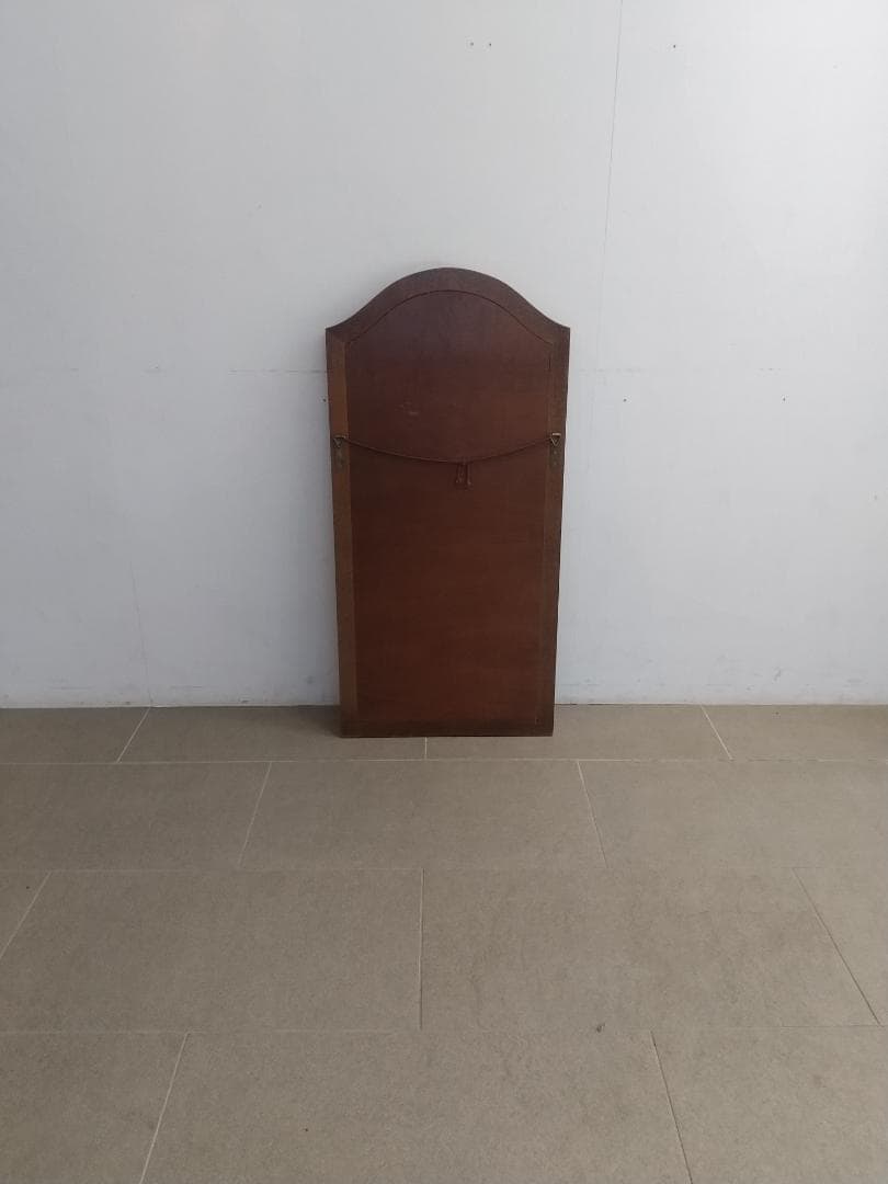 ■美品■アンティーク風 オーク材 無垢ミラー 鏡