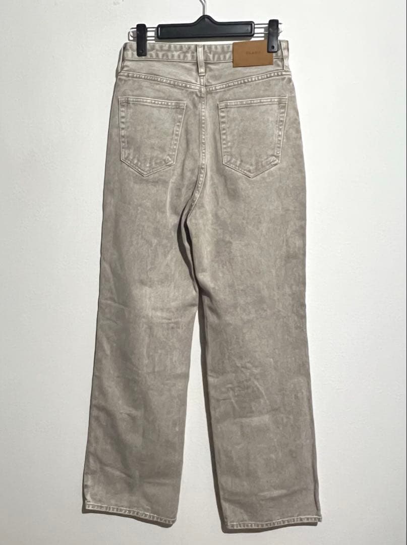 clane SLASH CUT DENIM PANTS ベージュ 1