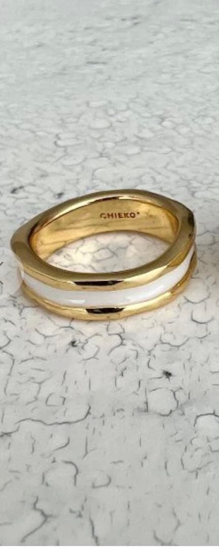 chieko＋★リング★17号　goldbonbon white slim