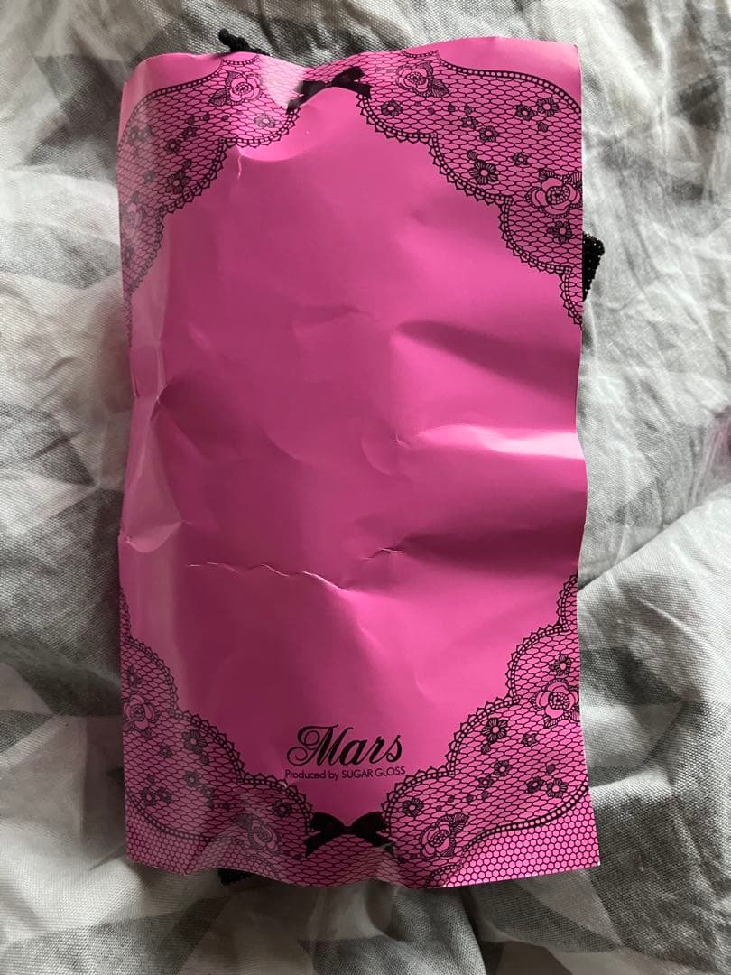 MAARS レースニーハイソックス 黒ラメ&ピンクガーターベルト2点セット新品