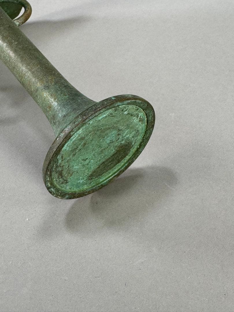 池坊　いけばな　茶花　銅花器　花瓶　金森紹栄 桔梗口花器　華道具