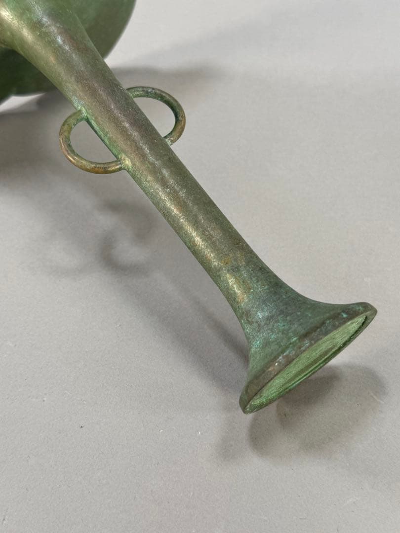 池坊　いけばな　茶花　銅花器　花瓶　金森紹栄 桔梗口花器　華道具