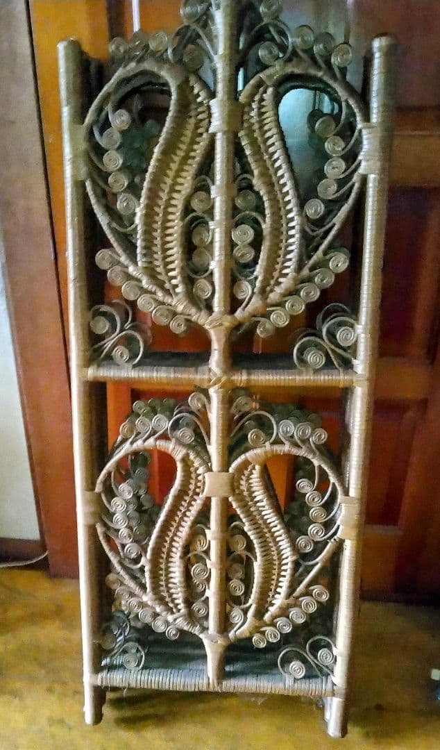 【昭和レトロ】藤ラタン製パーテーション間仕切り