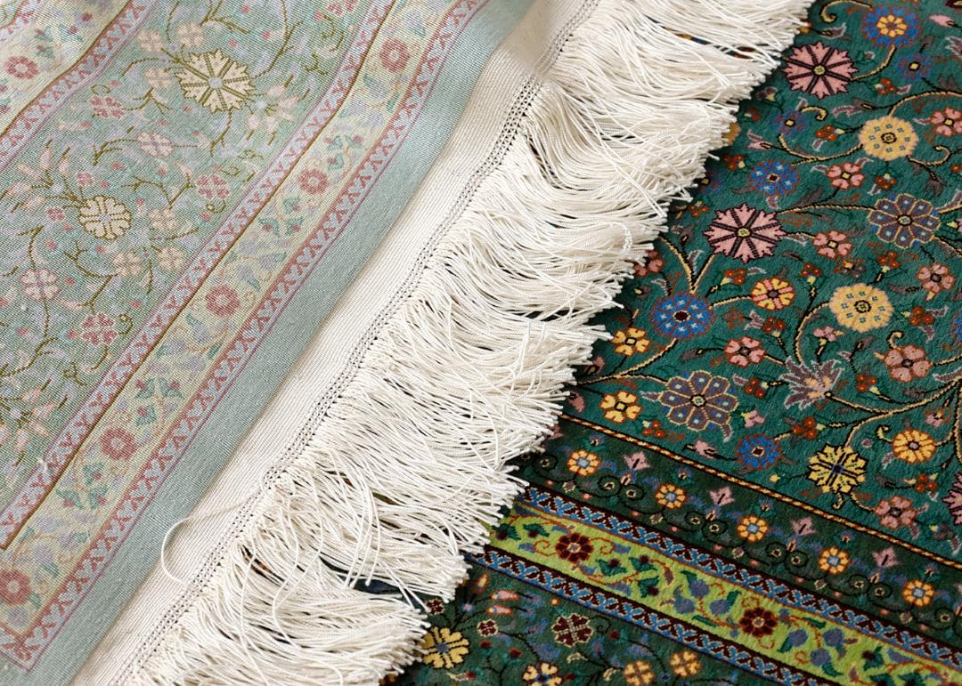 最高級 ペルシャ絨毯 クム産 アルサラーニ工房 シルク100% 148×96cm