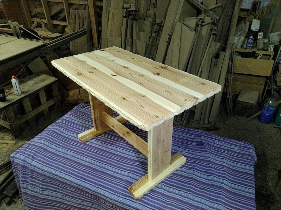 出来たてどうぞ木の良い香り！コヤ木工こだわり制作！国産天然木●ダイニングテーブル