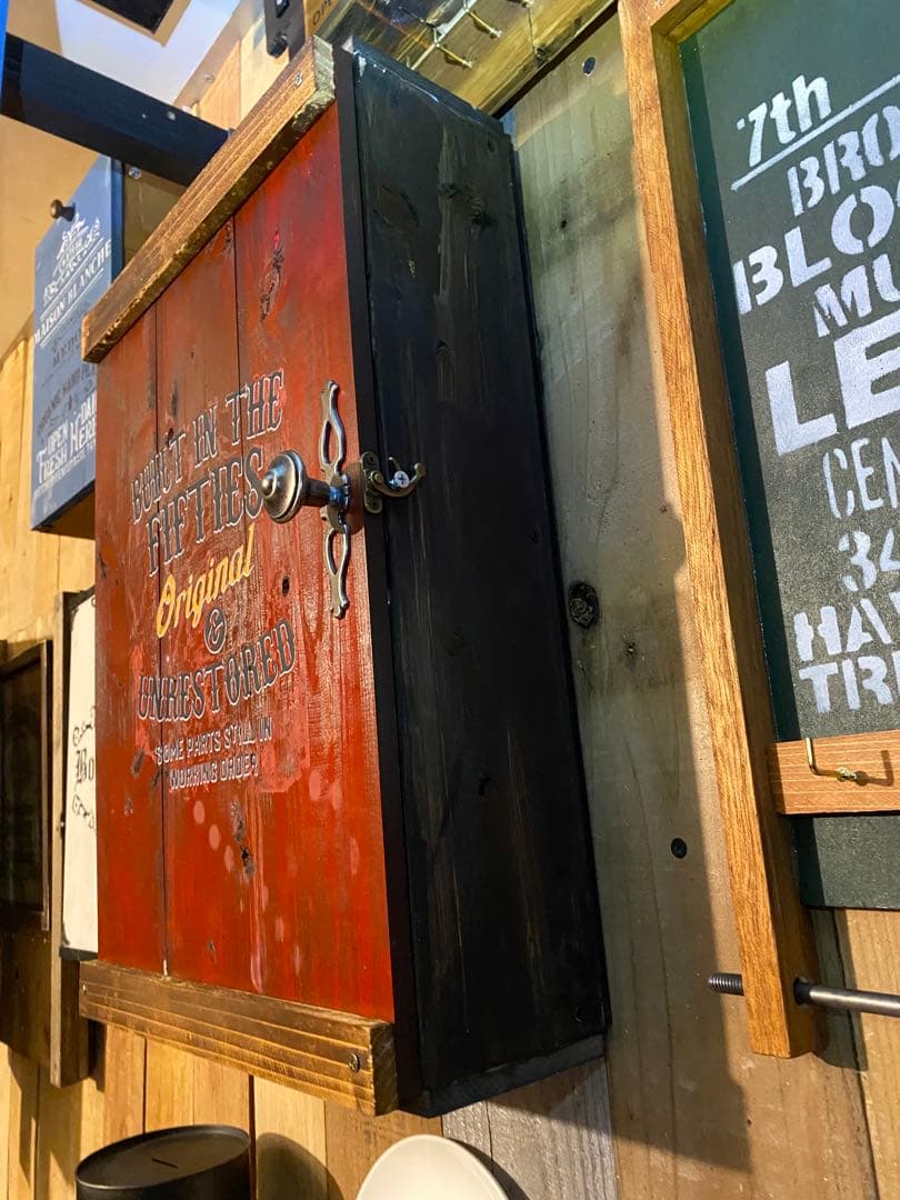 壁掛け収納　小物入れ　アメリカン　インダストリアル