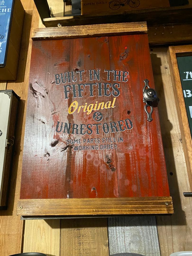 壁掛け収納　小物入れ　アメリカン　インダストリアル