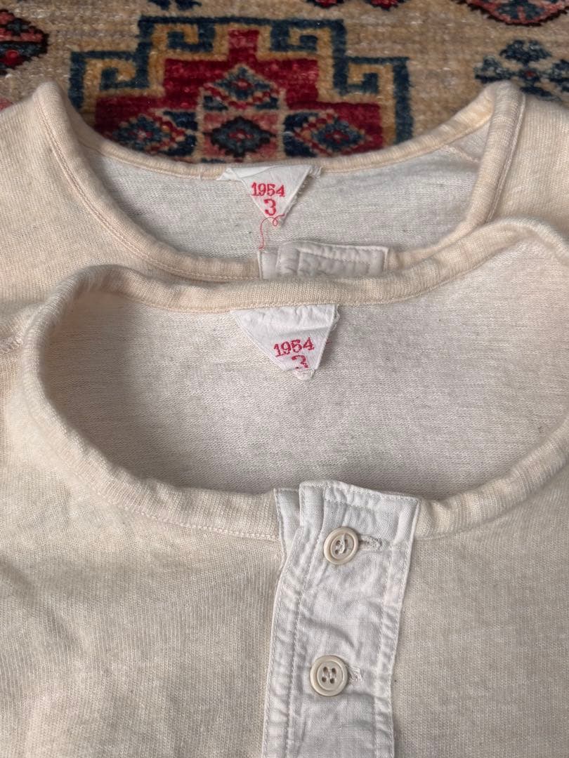 【2枚セット】50’sフランス軍ヘンリーネック　サイズ3