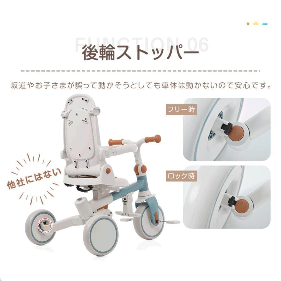 新品子供用三輪車 7in1 完全折りたたみ 三輪車のりもの1548-140