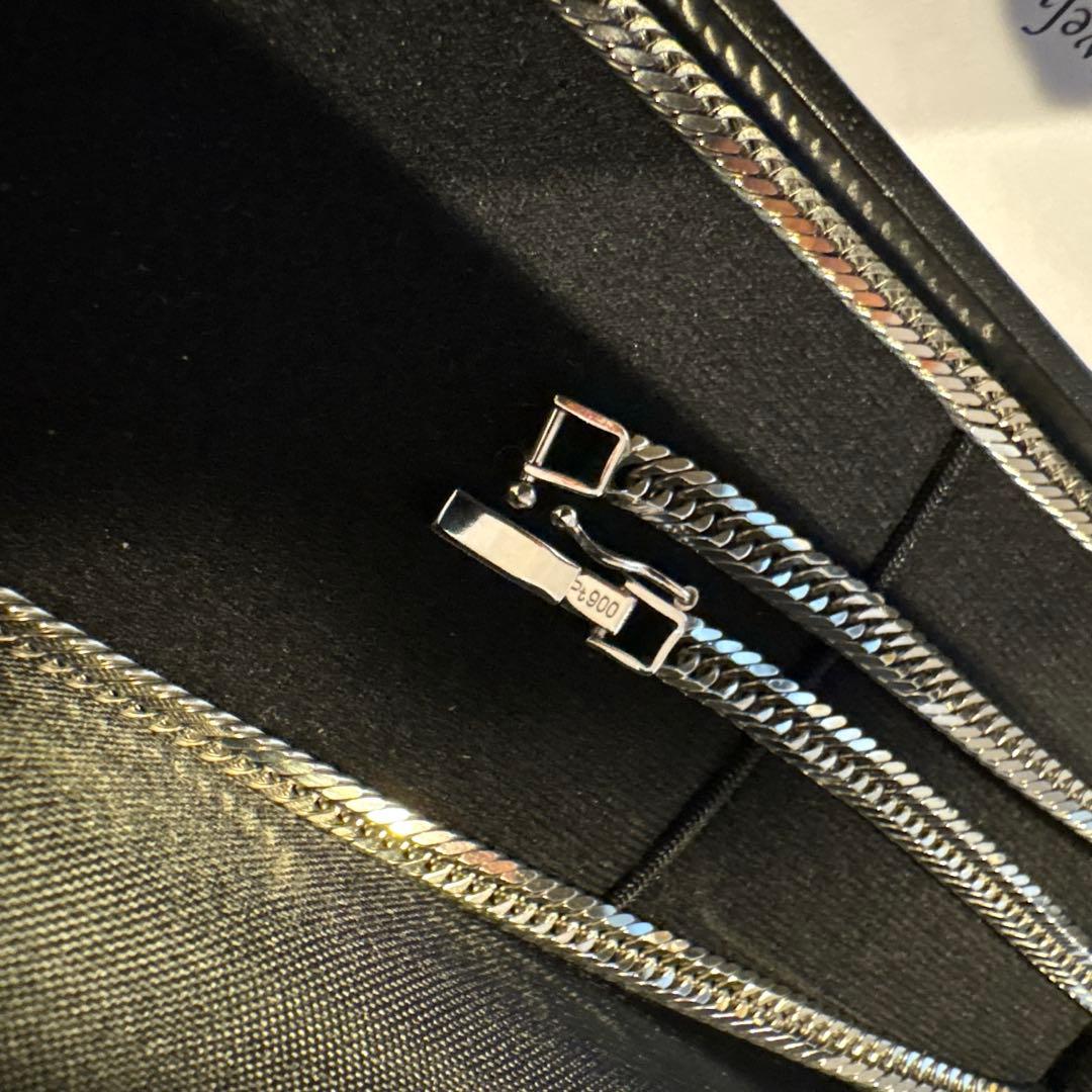 プラチナ　pt900 喜平　トリプル8面　55 cm 33.8g 新品