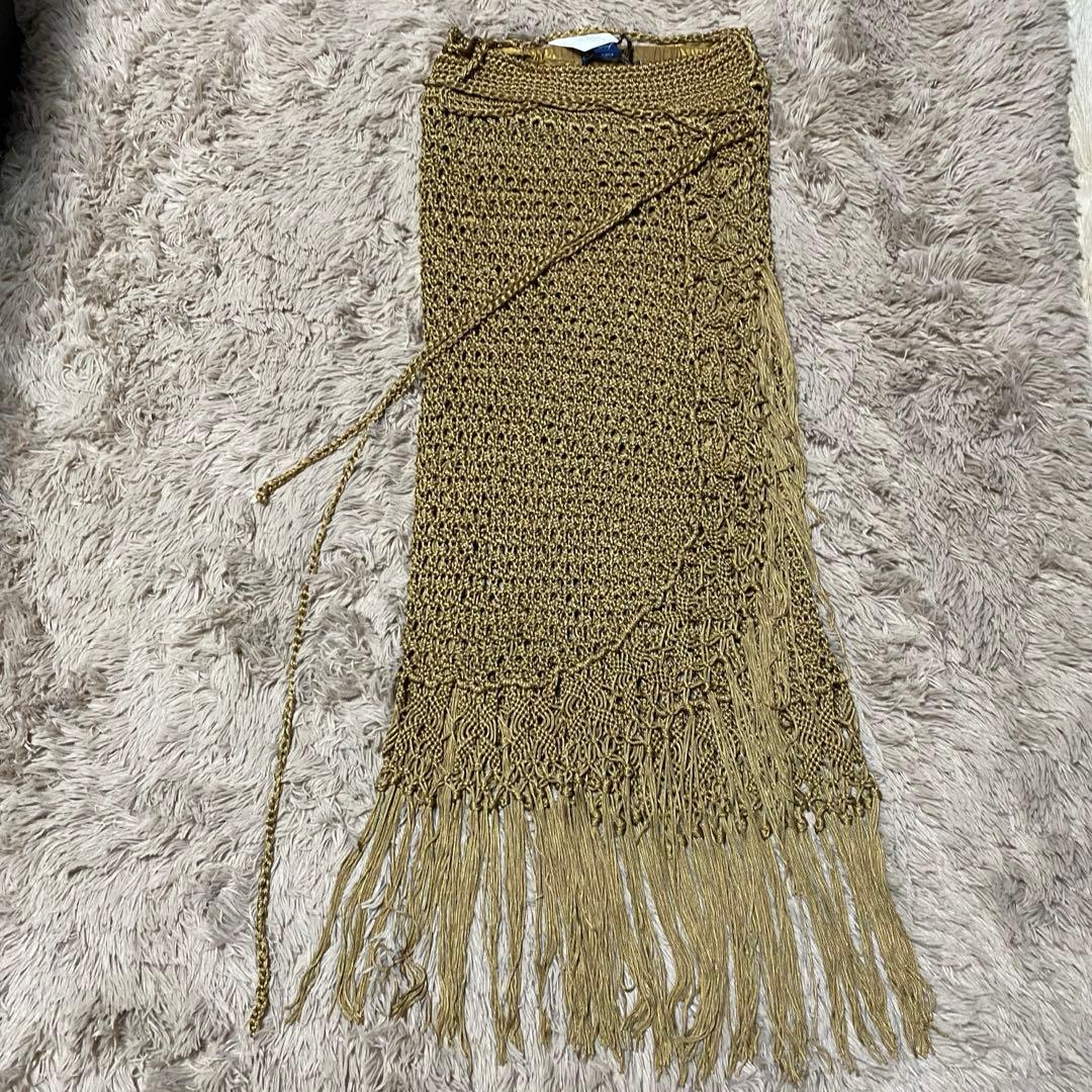 新品 Ralph Lauren ラルフローレン マクラメ スカート巻スカート