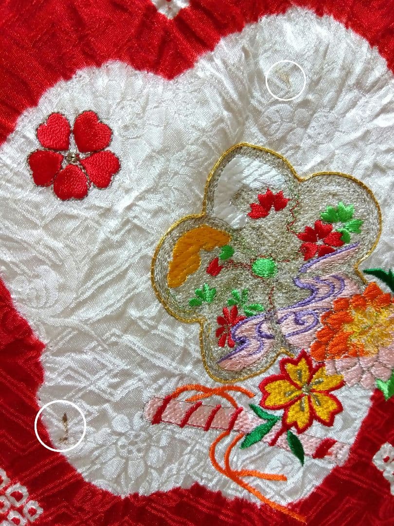 七五三 正絹 絞り 刺繍 着物 総絞り被布