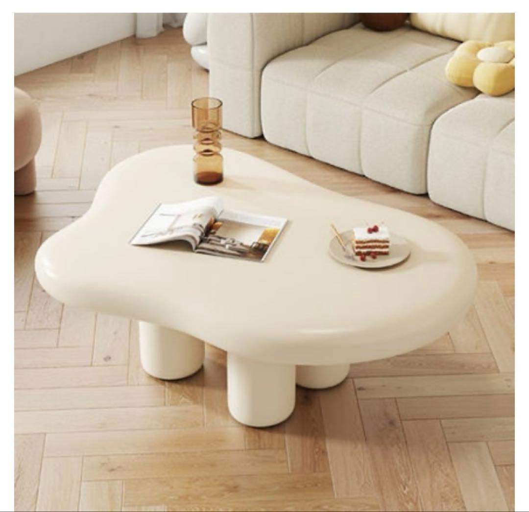 ふわふわ雲型 ウェーブローテーブル 100cm座敷机【中古品】