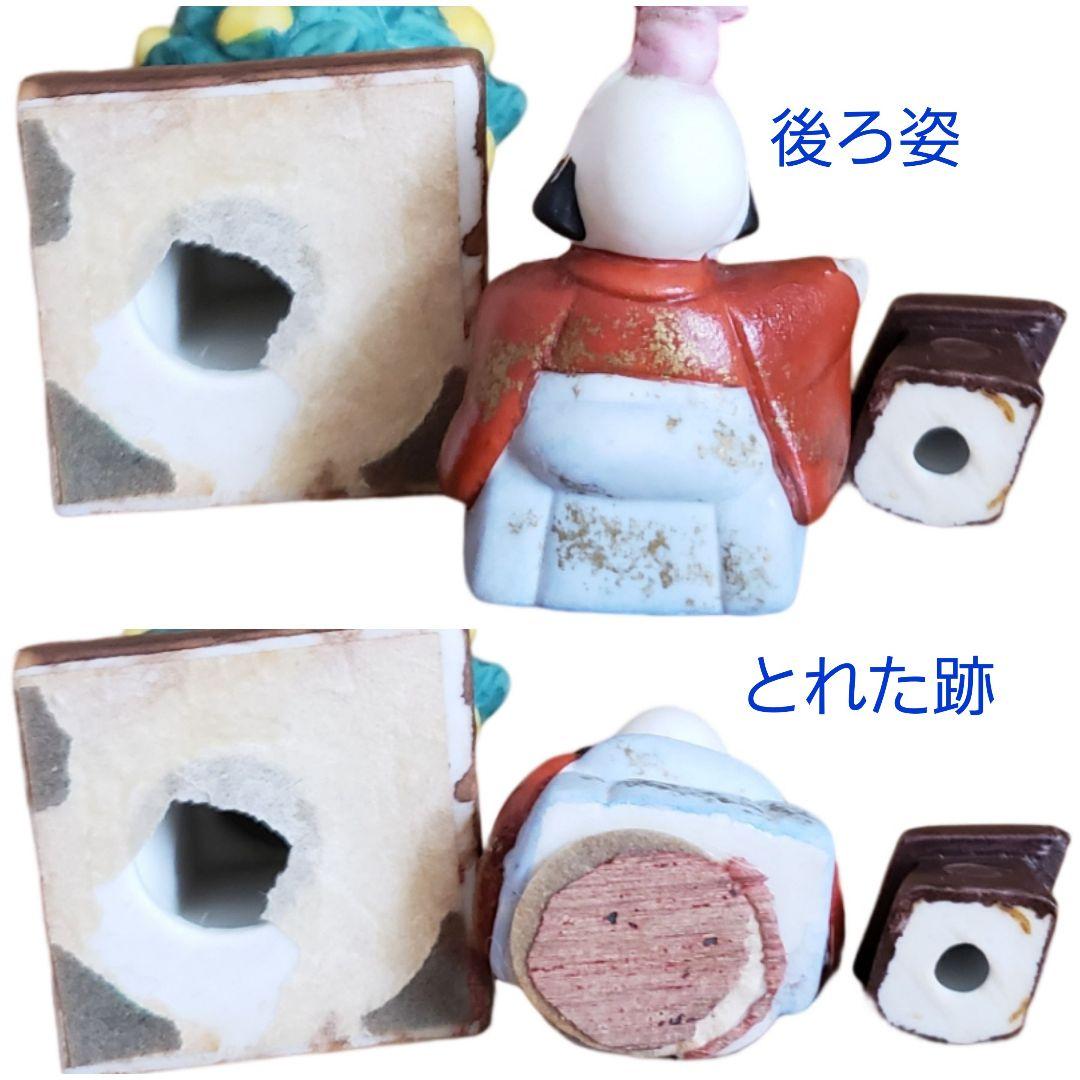 【専用】美品　訳　ヴィンテージのコンパクトなお雛様　全揃い　陶器　阪急デパート