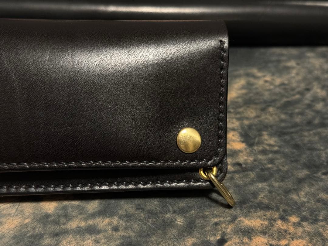 超希少!GUIDI社ホースバット黒トラッカーウォレット　TYPE01