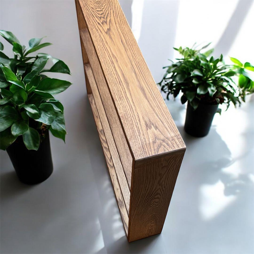 タモ無垢材の棚　スリムLサイズ