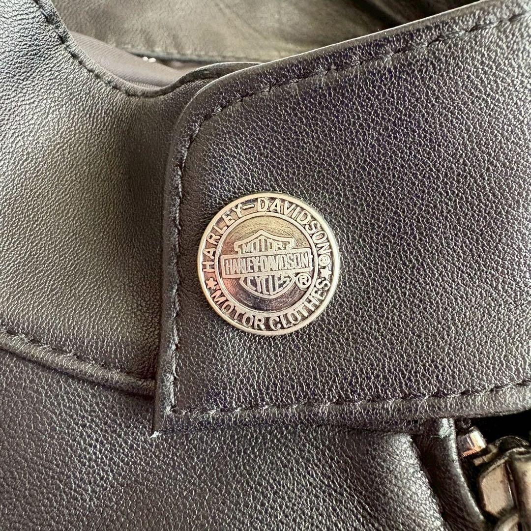 希少◆ハーレーダビッドソン アルパカレザー シングルライダース ジャケット 3L