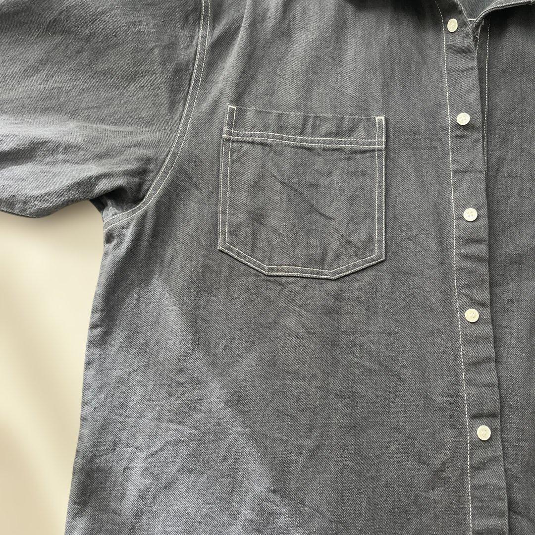 グラフペーパーデニムシャツ