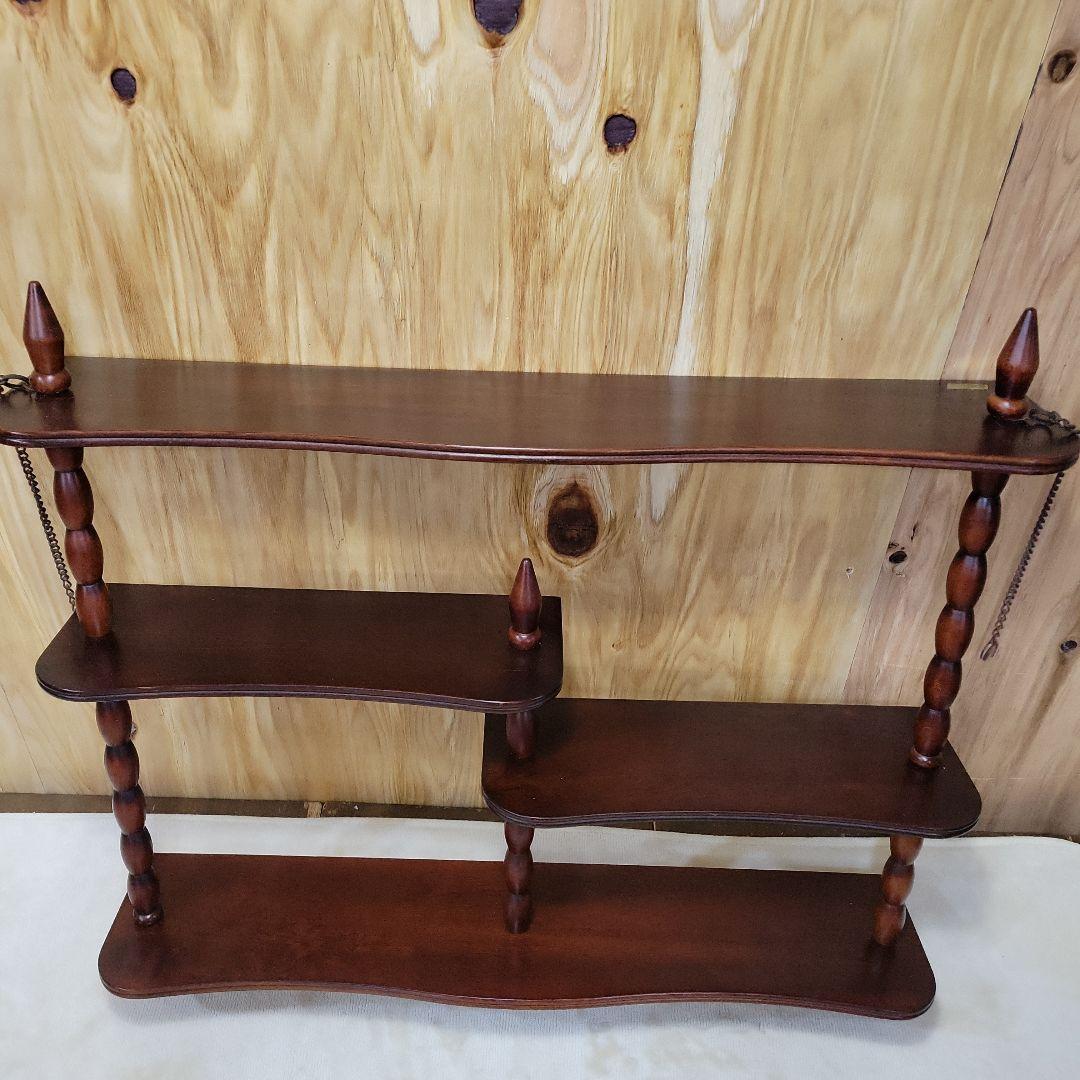 昭和レトロ ミッドセンチュリー najico 木製壁掛けラック 飾り棚 古家具