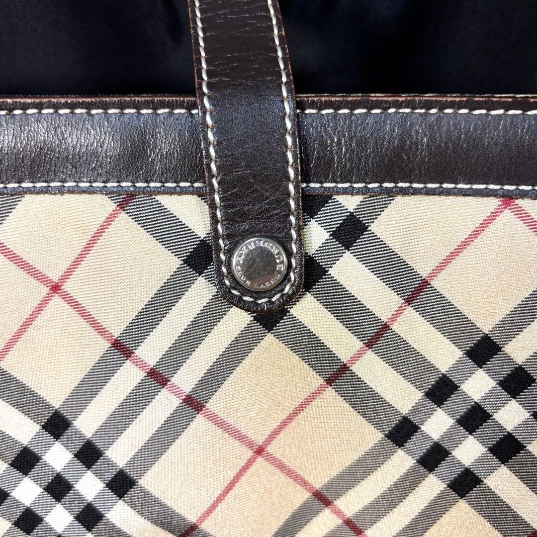 極美品　BURBERRY BLUE LABEL ノバチェック　トートバッグ B4