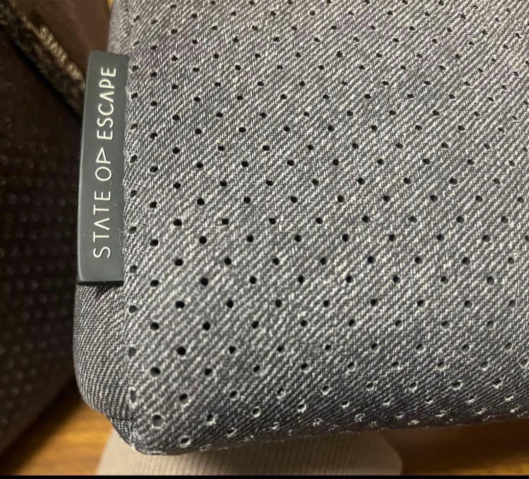 【美品】STATE OF ESCAPE トートバッグ グレー ブラックデニム