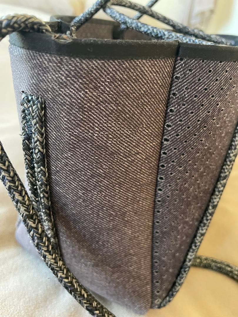 【美品】STATE OF ESCAPE トートバッグ グレー ブラックデニム