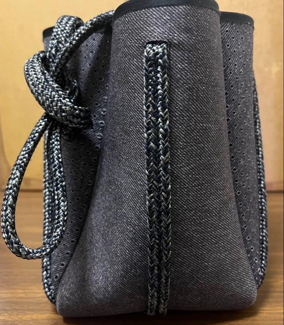 【美品】STATE OF ESCAPE トートバッグ グレー ブラックデニム