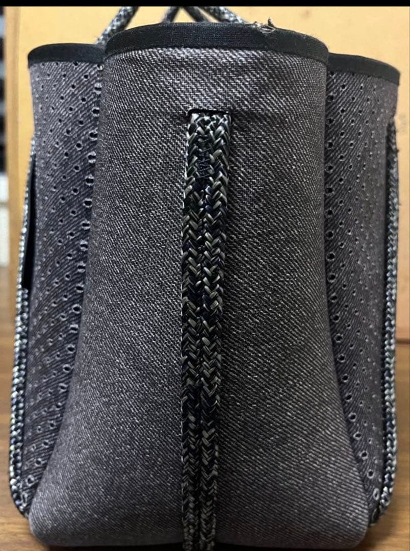 【美品】STATE OF ESCAPE トートバッグ グレー ブラックデニム