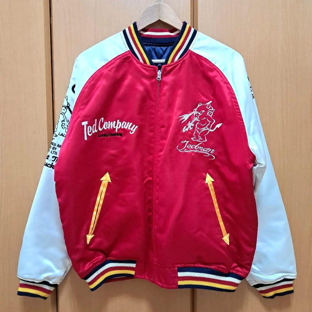 美品！デッドマン★レッドデビル刺繍 リバーシブル スカジャン