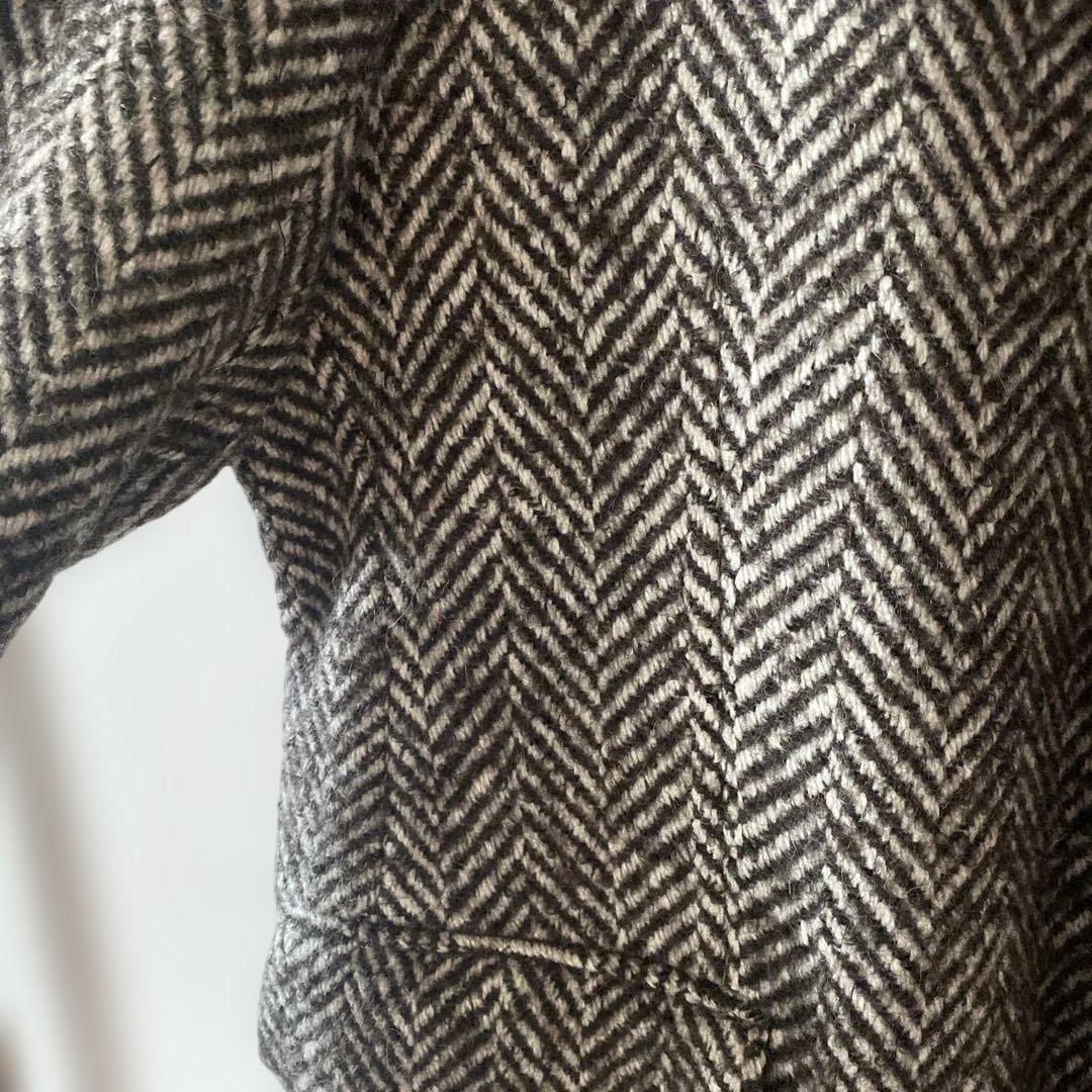 必見❗️メンズツイードコート‼️生地から選びオーダー‼️クリーニング済み!!