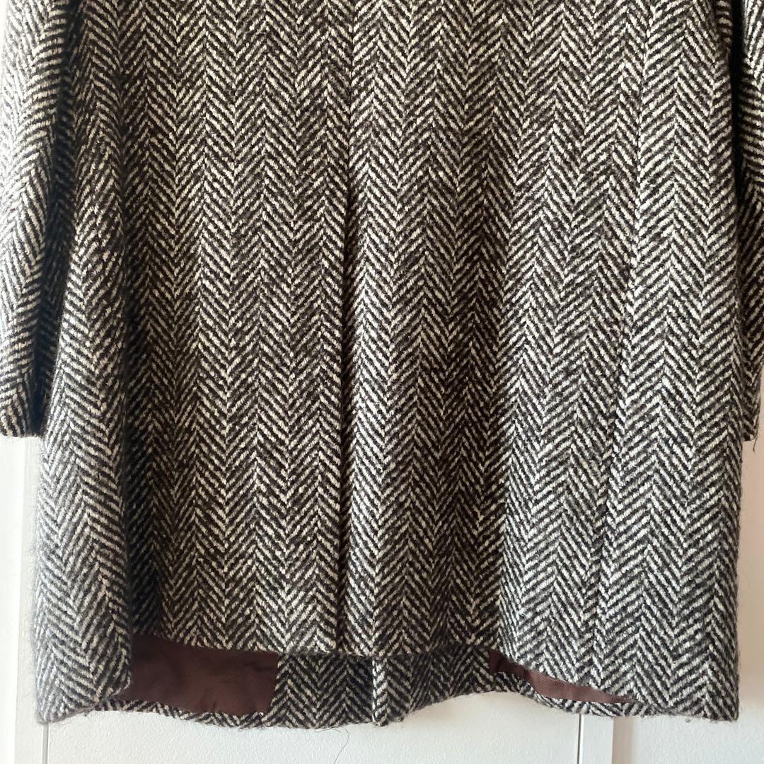 必見❗️メンズツイードコート‼️生地から選びオーダー‼️クリーニング済み!!
