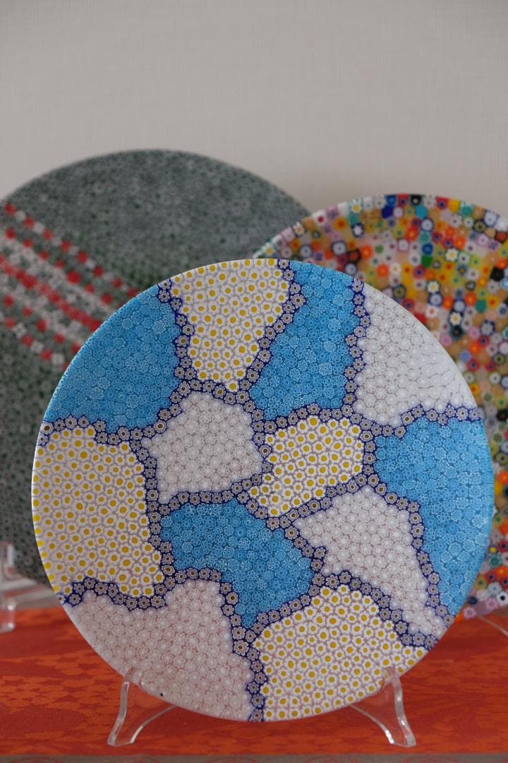 ベネチアガラス プレート ミルフォオリ ムリーニ 作家 検/エルコーレモレッティ