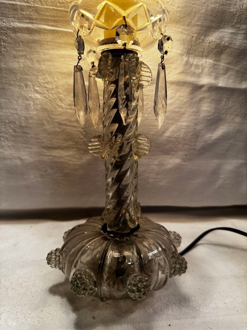 アンティーク　布シェードテーブルシャンデリア