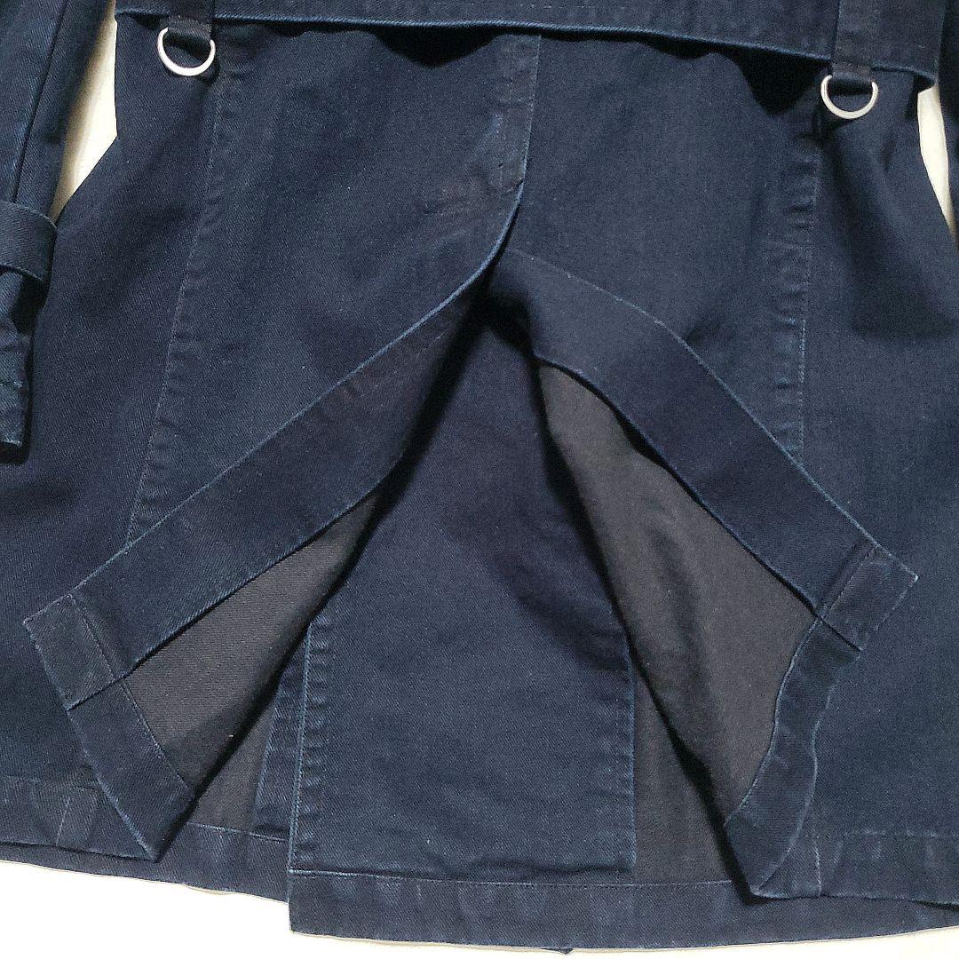 美品 サイズL バーバリーブラックレーベル　トレンチコート デニム ノバチェック