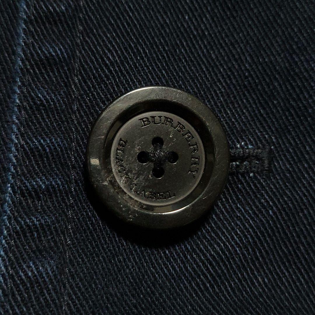 美品 サイズL バーバリーブラックレーベル　トレンチコート デニム ノバチェック