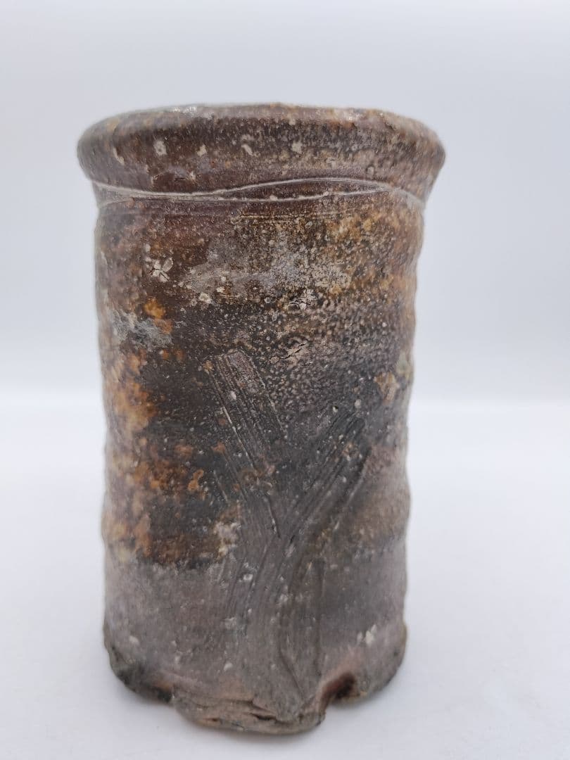 c380 花入 信楽 旅枕 高橋楽斉 木箱 茶道具 古物