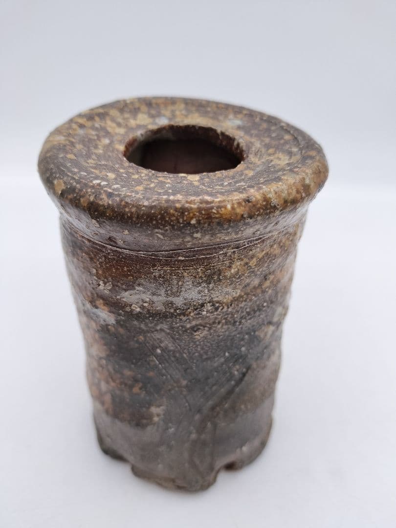 c380 花入 信楽 旅枕 高橋楽斉 木箱 茶道具 古物