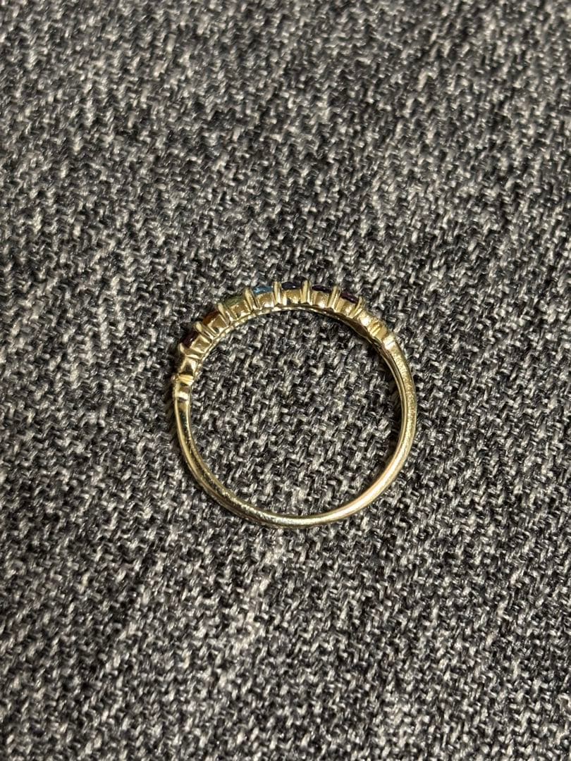 ジュエリーツツミ　K10イエローゴールドマルチストーンリング