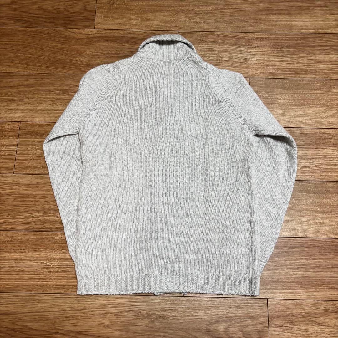 デラチアーナ 44 ライトグレーウール カシミヤ ダブルブレスト カーディガン