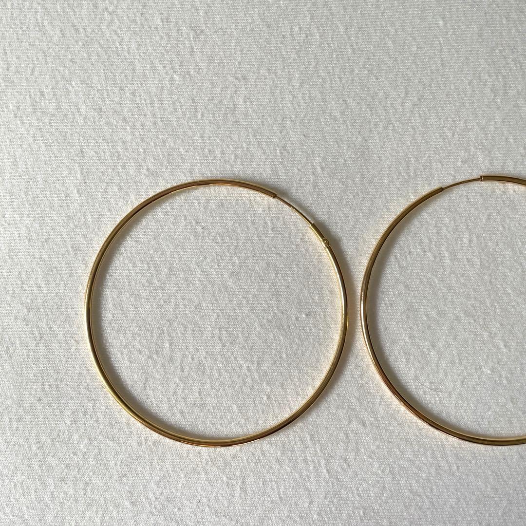 スタージュエリー k18フープピアス特大サイズ