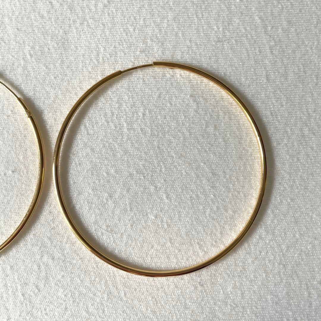 スタージュエリー k18フープピアス特大サイズ