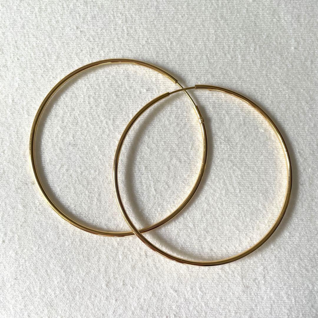 スタージュエリー k18フープピアス特大サイズ