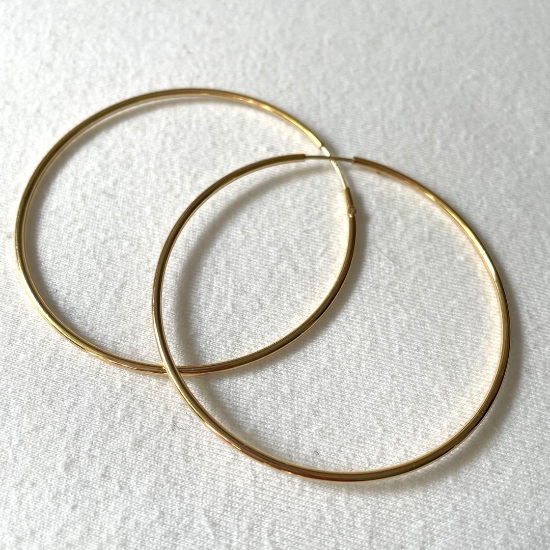 スタージュエリー k18フープピアス特大サイズ
