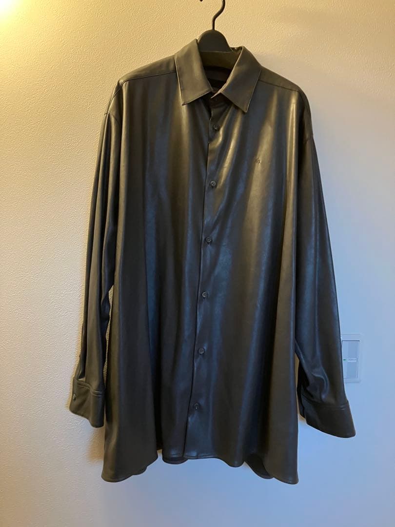 トップス th product Leather Oversized Shirt