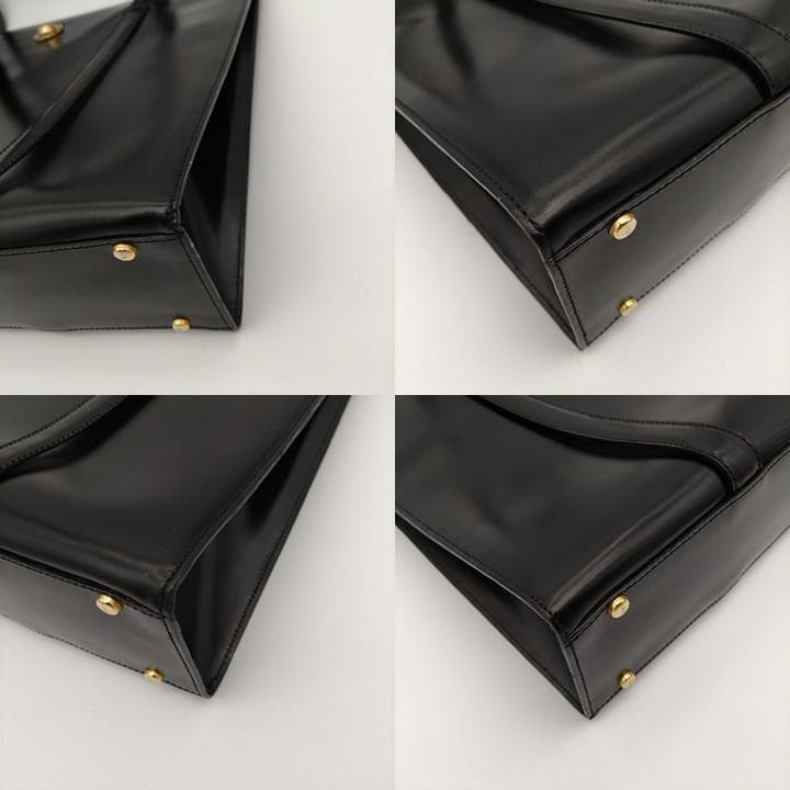 セリーヌ レザー トートバッグ スターボール ヴィンテージ オールド ブラック