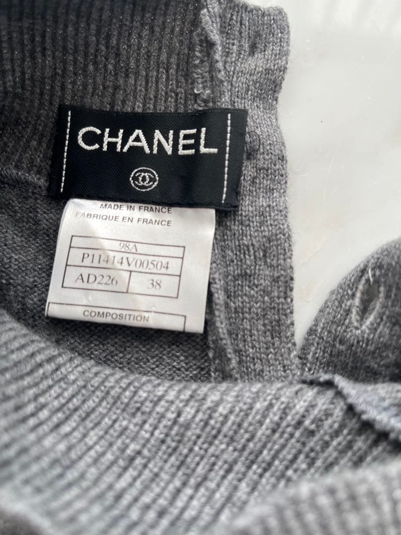 CHANEL カシミヤ シルクハイネックニット