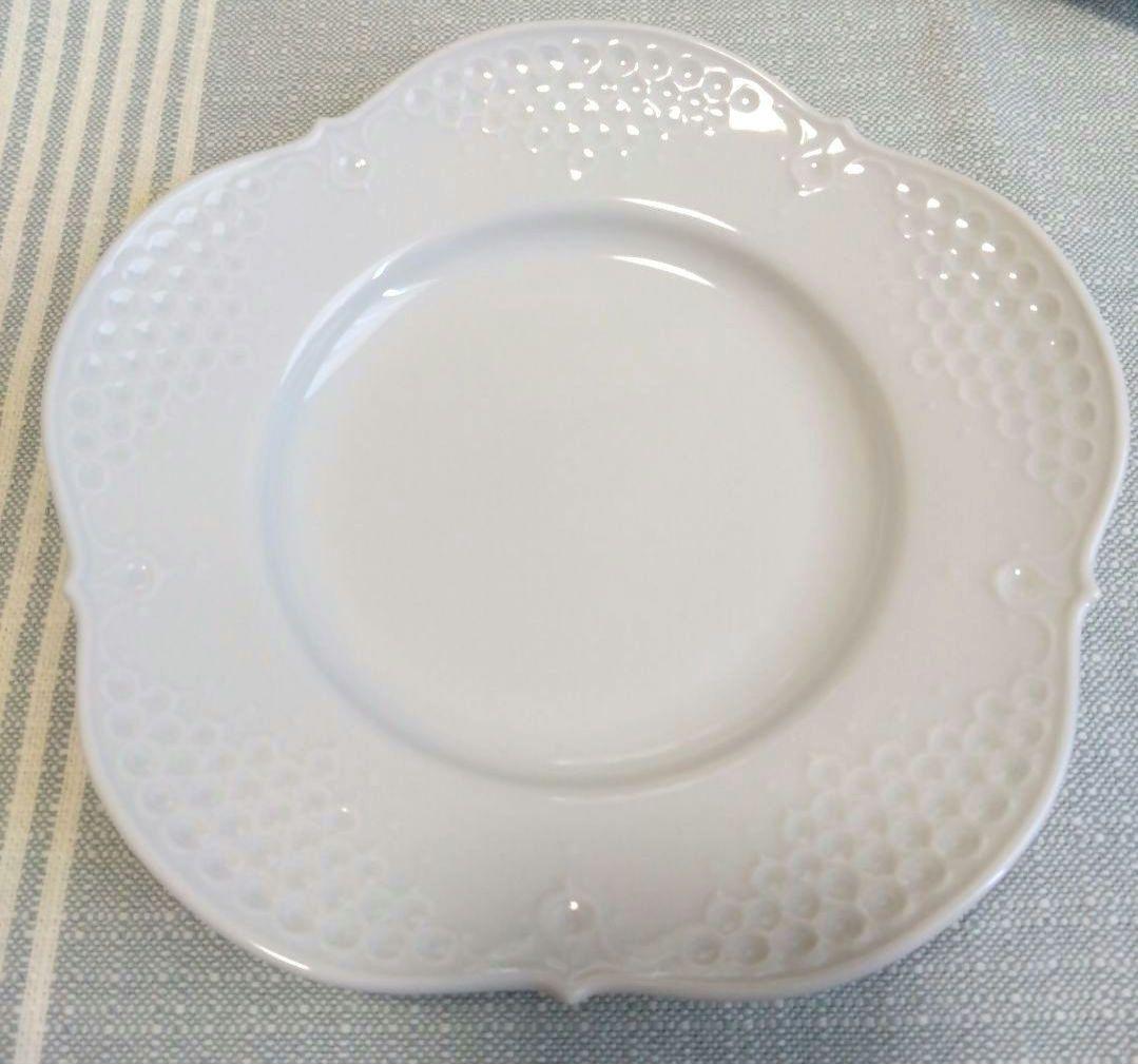 Meissen マイセン ホワイトレリーフ ケーキプレート×2